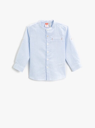 Blue - baby shirts - Koton