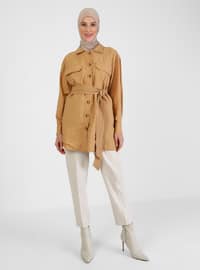 Camel - Unlined - Point Collar - Jacket
