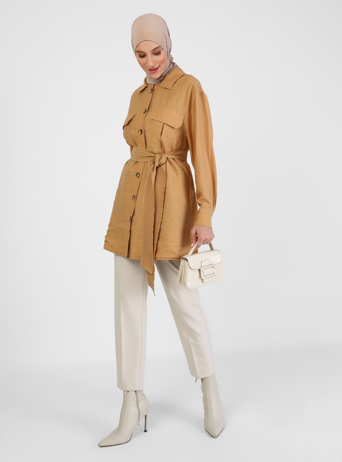 Camel - Unlined - Point Collar - Jacket