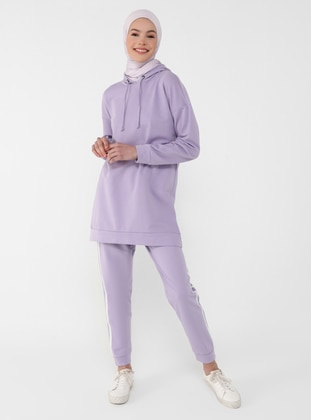 Lilac - Unlined - Cotton - Suit - Refka