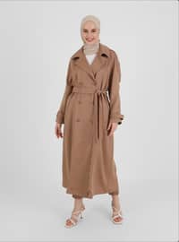 Brown - Unlined - Point Collar - Topcoat