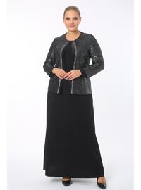 Black - Plus Size Evening Suit - Arıkan