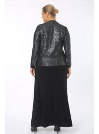 Black - Plus Size Evening Suit - Arıkan