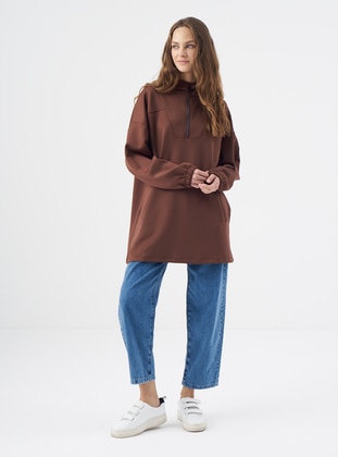 Multi - Brown - Sweat-shirt - Kefta