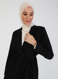 Black - Black - Fully Lined - Shawl Collar - Jacket
