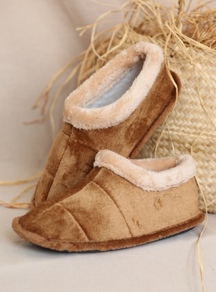 Casual - Tan - Home Shoes - Pembe Potin