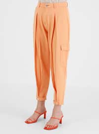 Orange - Cotton - Pants