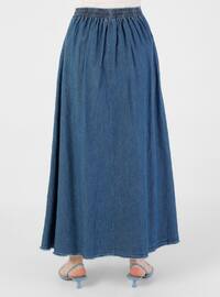 Indigo - Unlined - Denim - Cotton - Skirt