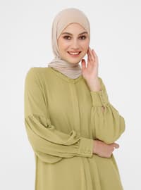 Olive Green - Button Collar - Tunic