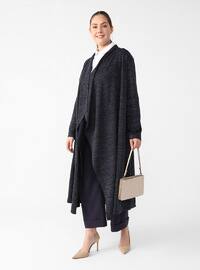 Navy Blue - Unlined - Plus Size Coat