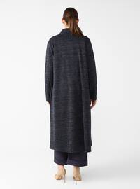 Navy Blue - Unlined - Plus Size Coat