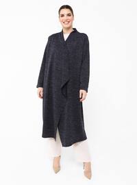 Navy Blue - Unlined - Plus Size Coat