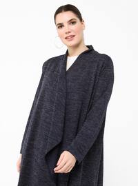 Navy Blue - Unlined - Plus Size Coat