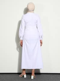  - Crew neck - Unlined - Cotton - Modest Dress