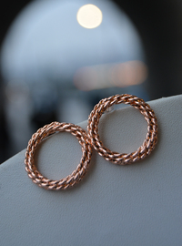 Rose Woven Earrings Rose