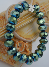 Bracelet Cristal Tchèque 12mm Vert