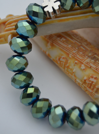 Bracelet Cristal Tchèque 12mm Vert