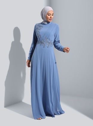 - Fully Lined - Crew neck - Modest Evening Dress - Refka