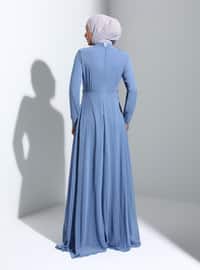 - Fully Lined - Crew neck - Modest Evening Dress
