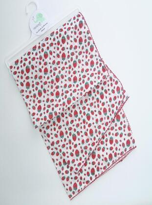 Printed - Unlined - Red - Cotton - Baby Home Textile - MİNİPUFF BABY