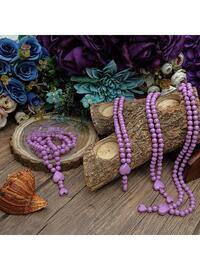 Children's Prayer Rug Aksa - Purple 45X82 Cm - 110 Gr - With A Rosary Tasbih Gift