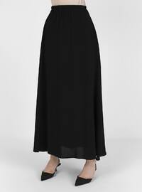 Natural Fabric Tunic & Skirt Co-Ord Black