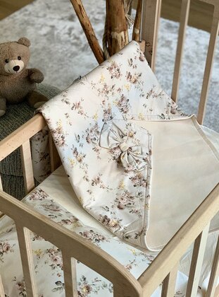 Brown - Cream - Cotton - Baby Blanket - CEO HOME