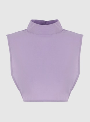 Lilac - Crew neck - Point Collar - Cotton - Tunic - Tavin