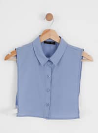 Blue - Point Collar - Cotton - Tunic