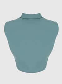 Green Almond - Point Collar - Cotton - Tunic