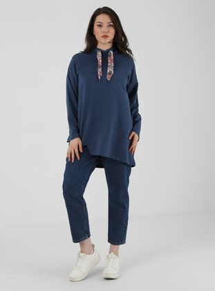 Indigo - Cotton - Plus Size Sweatshirts - Alia