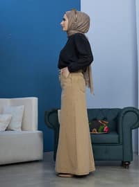 Camel - Denim Skirt