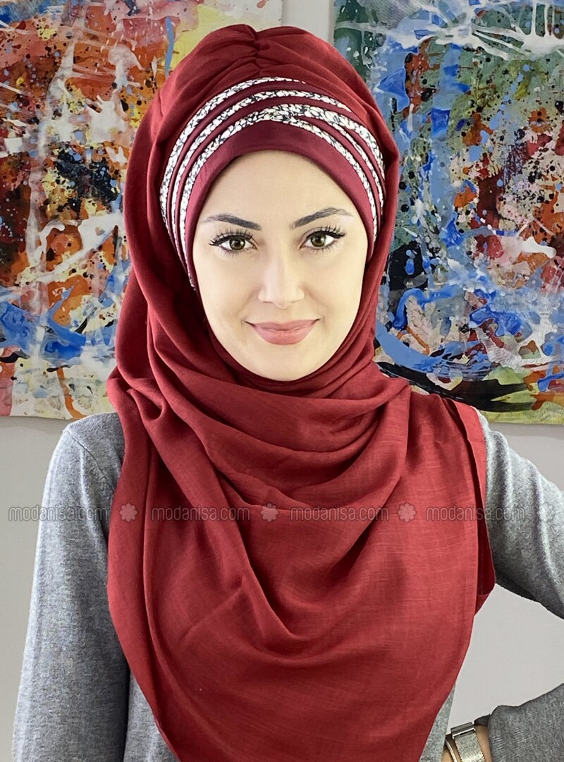 Ambesonne Retro Headscarf Hijab Scarf Colorful Fashion Stripes