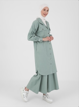 Green Almond - Unlined - Point Collar - Topcoat - Refka