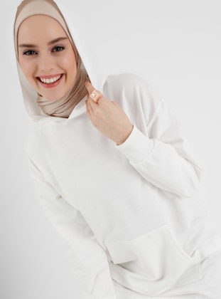 White - Cotton - Sweat-shirt - Refka