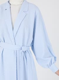 Baby Blue - Unlined - Double-Breasted - Topcoat