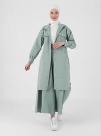 Green Almond - Unlined - Point Collar - Topcoat - Refka