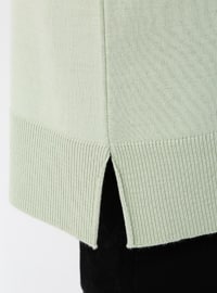 Green Almond - Stripe - Polo neck - Unlined - Knit Tunics