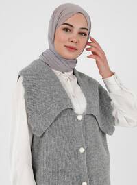 Gray - Unlined - Knit Cardigans