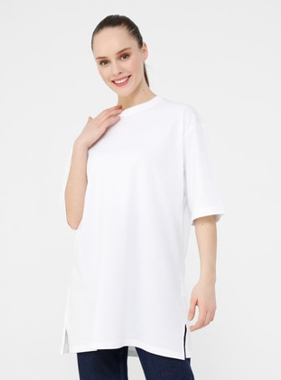 Oversize Pattern T Shirt White