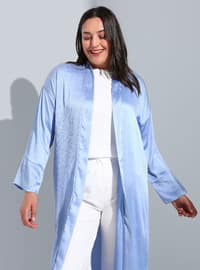Ice Blue - Unlined - Plus Size Abaya