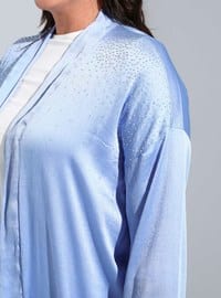 Ice Blue - Unlined - Plus Size Abaya
