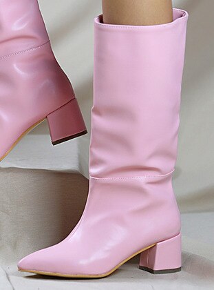 Powder Pink - Boots - Pembe Potin