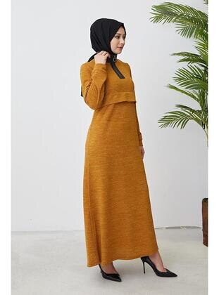 Mustard - Modest Dress - Moda Ebva