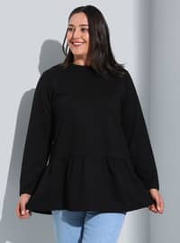 Relief Campaign Product - Plus Size Tunic With Flared Skirt Black