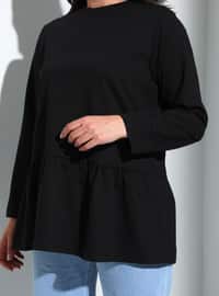 Relief Campaign Product - Plus Size Tunic With Flared Skirt Black