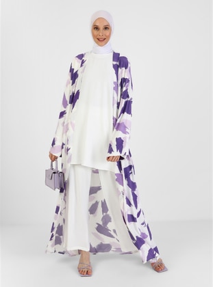 Lilac -  - Multi - Unlined - Abaya - Refka