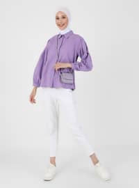 Lilac - Point Collar - Blouses