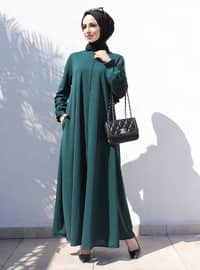 Emerald - Unlined - Crew neck - Abaya