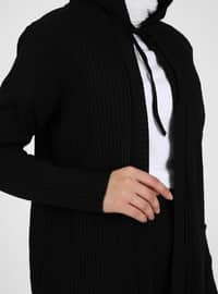 Black - Unlined - Cotton - Suit